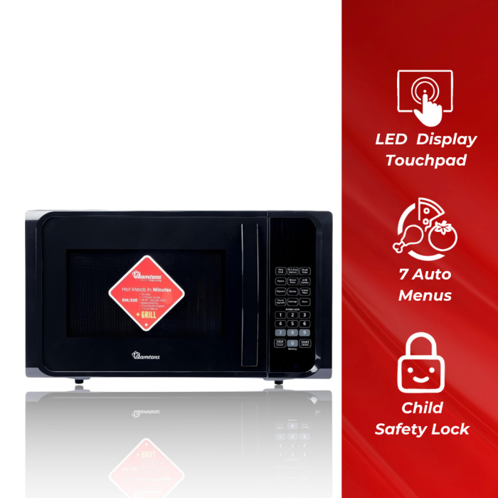 Ramtons 23Lts Microwave + Grill Black