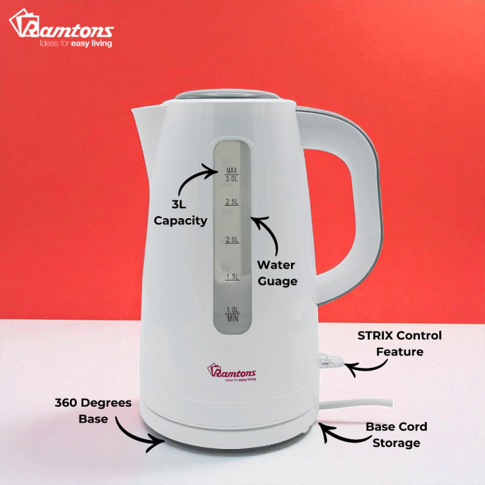 Ramtons 3Lts Cordless Kettle