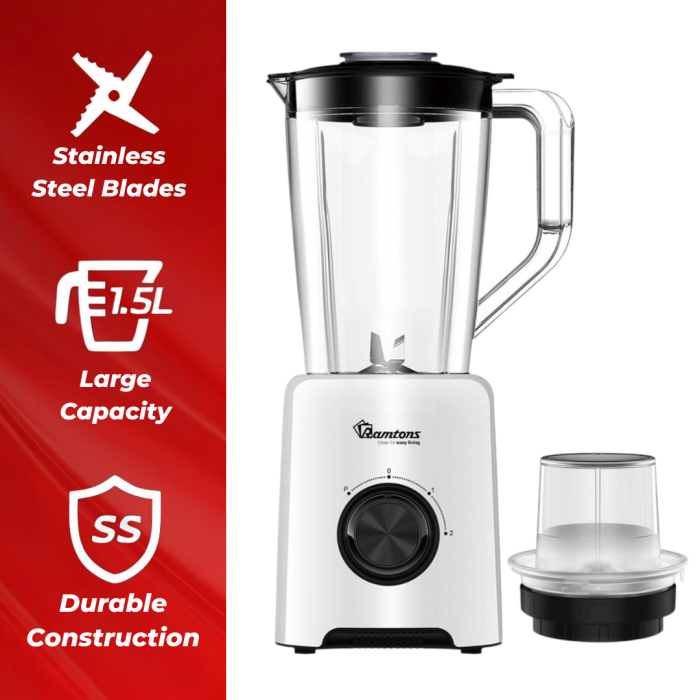 Ramtons Blender+Mill 500W 2 Speed