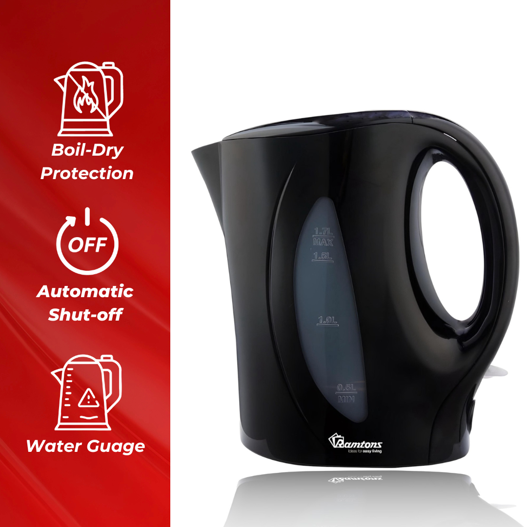 Ramtons Corded Kettle 1.7Lts Black