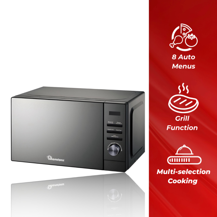 Ramtons 20Lt Microwave+Grill Mirror