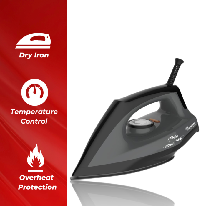Ramtons Dry Iron 1200W Black/Gray