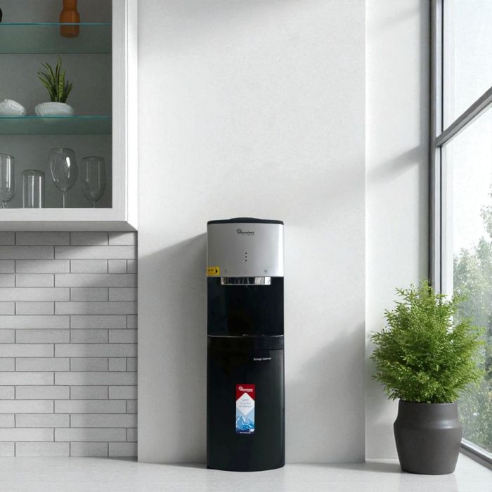 Ramtons Hot/Normal/Cold Dispenser Black Silver+Cabinet