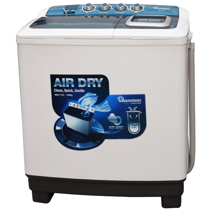 Ramtons Twin Tub Washer 10Kg/8.5Kg